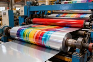 Prepainted steel printing process