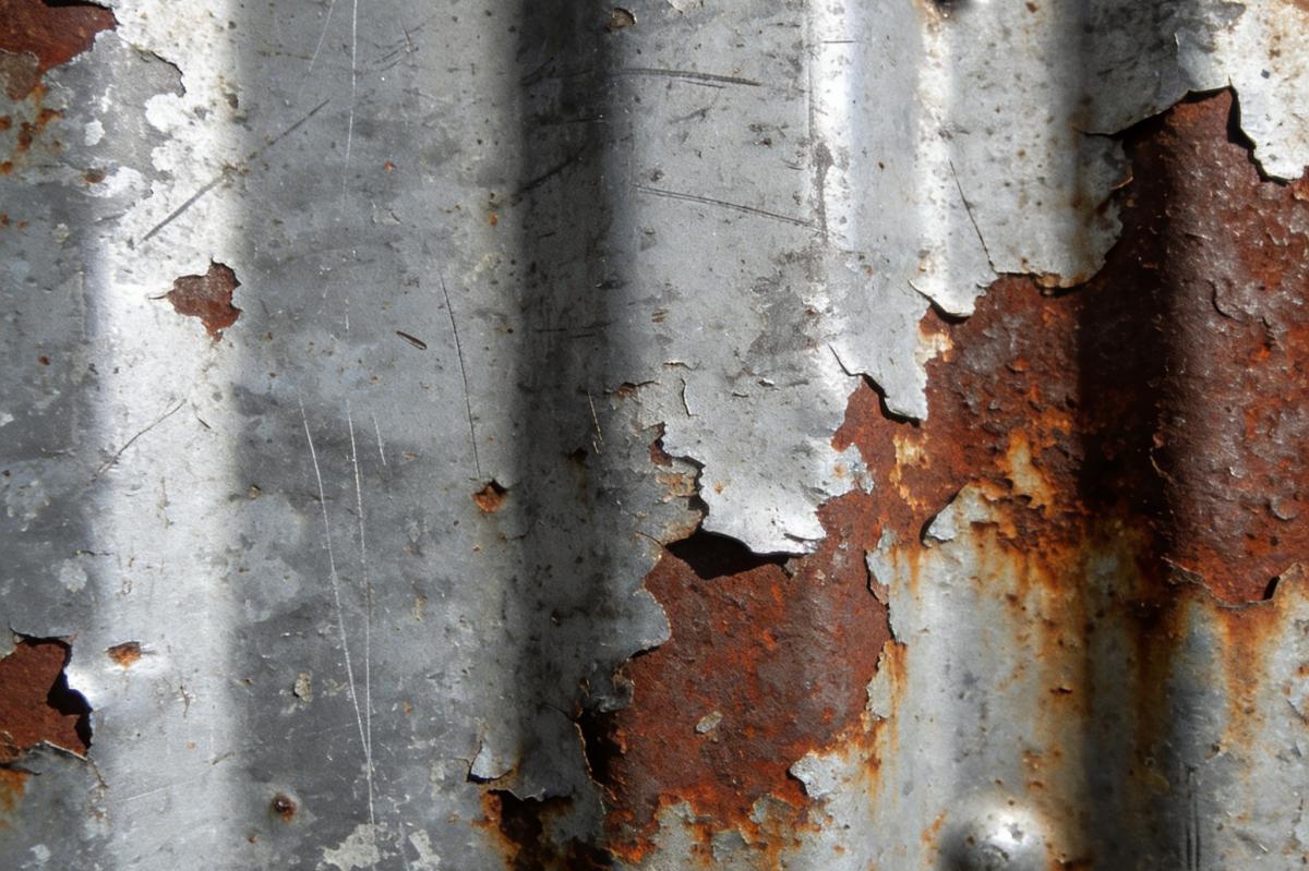 Rusted galvanized steel sheet