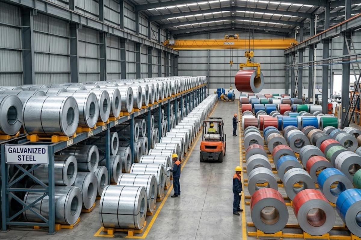 Store Galvanized and Prepainted Steel Coils